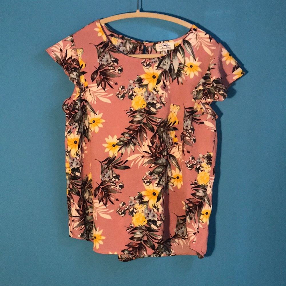 Pink Flowered Blouse
